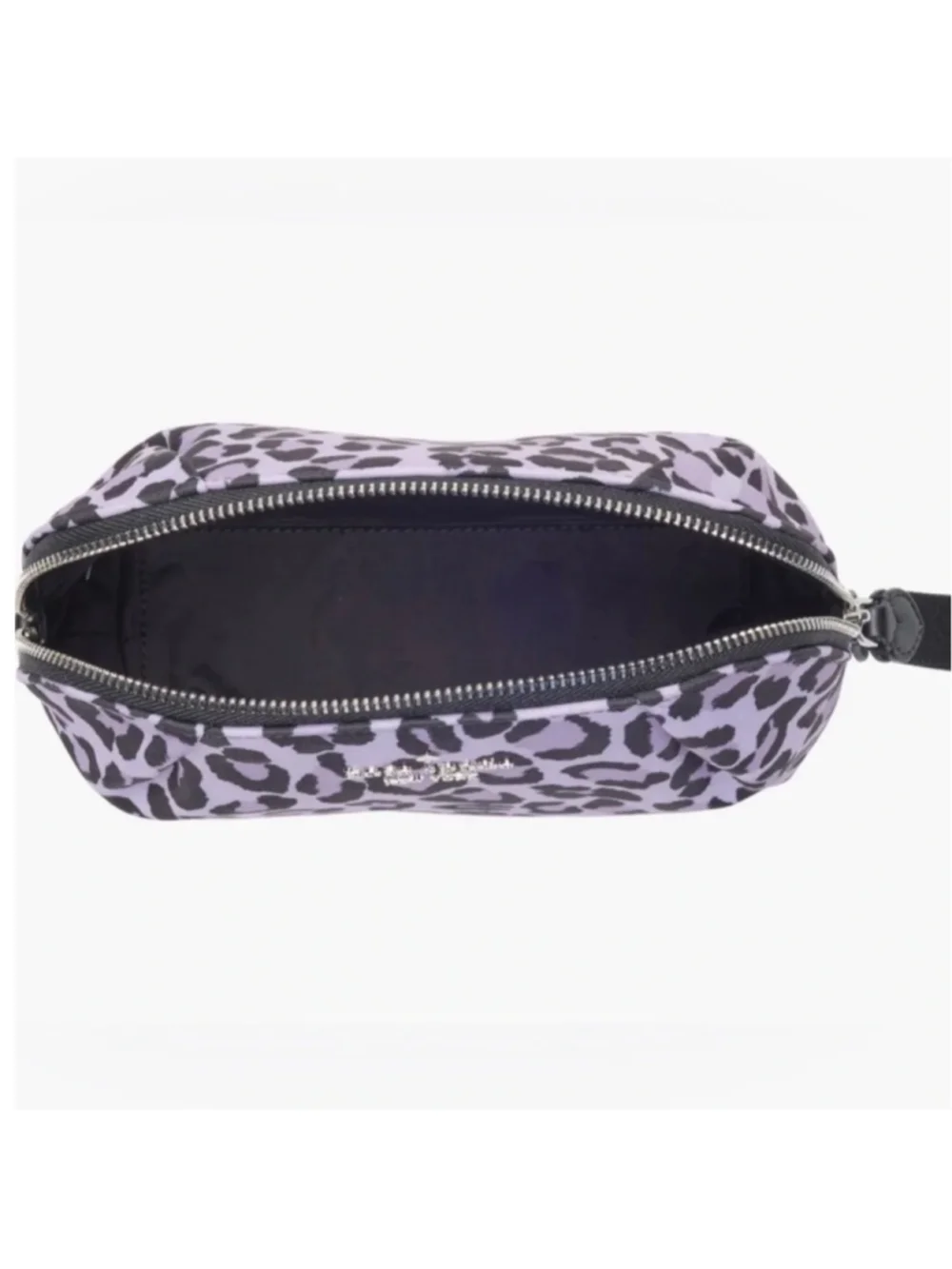 NWT Kate Spade Cosmetic Bag One Size Purple Black Leopard Print